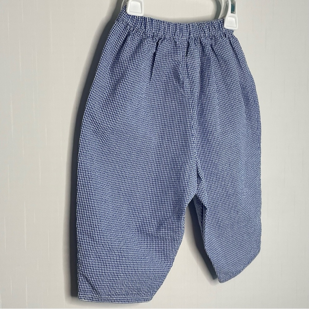 Vintage Samara Girls Bunny Seersucker Outfit Blue White S 24 Months - Picture 8 of 15